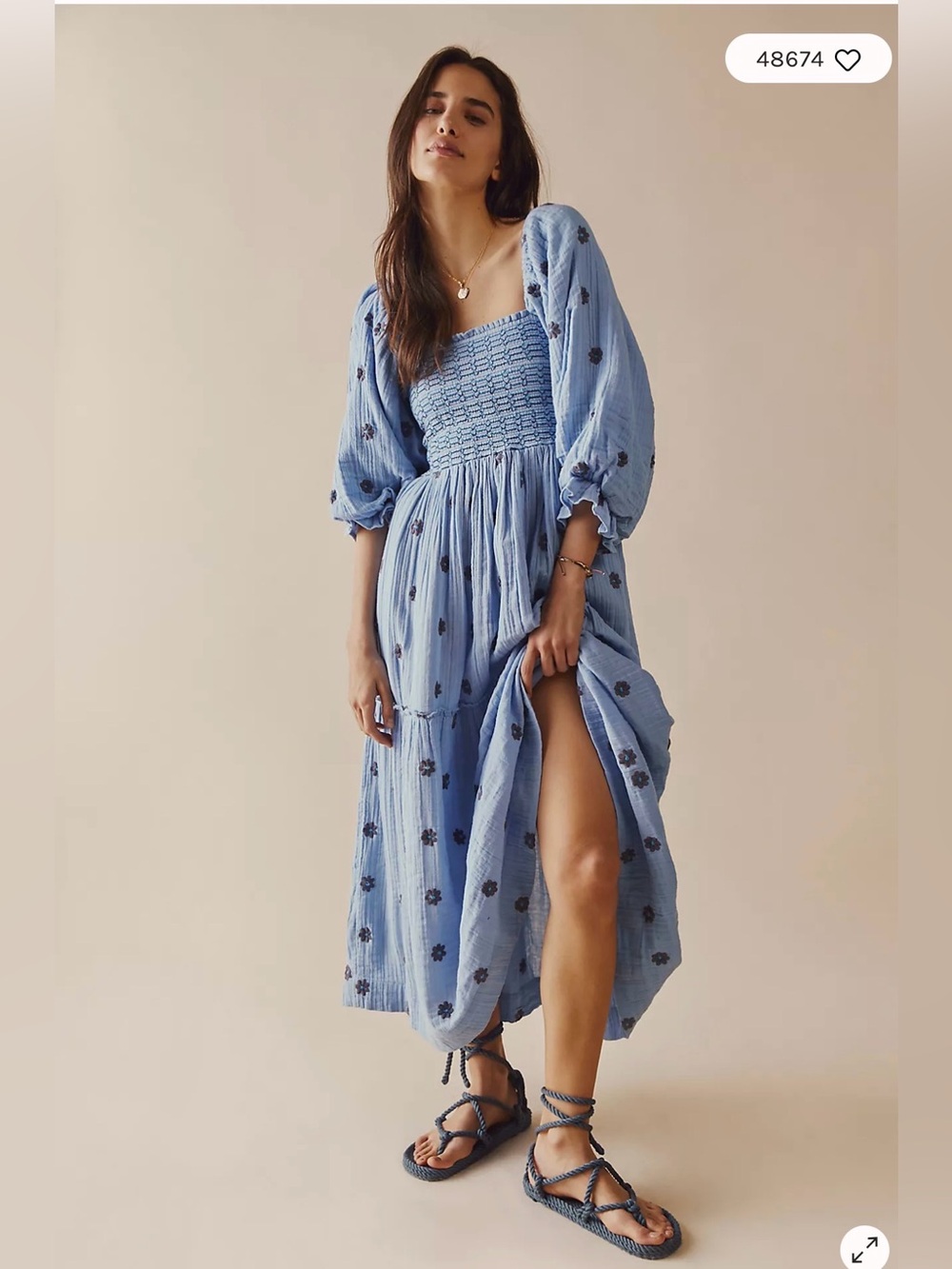 Dahlia Embroidered Maxi Dress